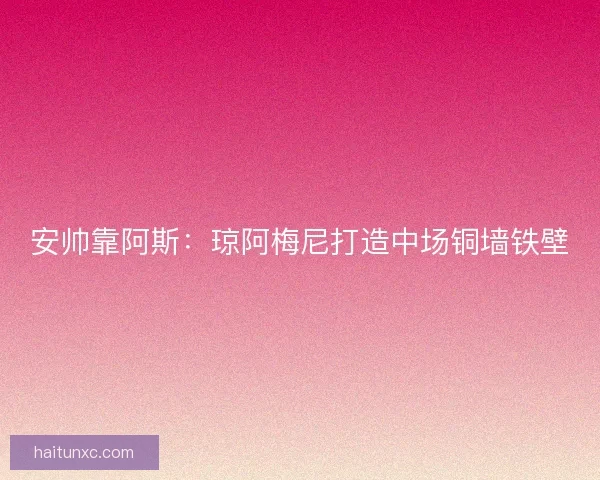 安帅靠阿斯:琼阿梅尼打造中场铜墙铁壁 安帅靠阿斯:琼阿梅尼打造中场铜墙铁壁
