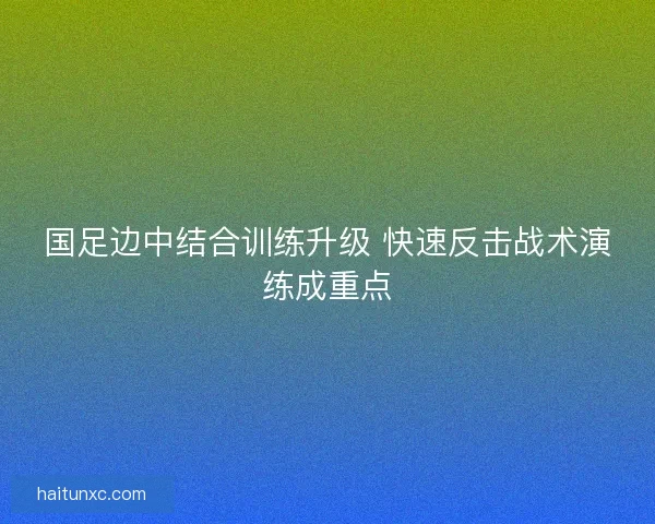 国足边中结合训练升级 快速反击战术演练成重点